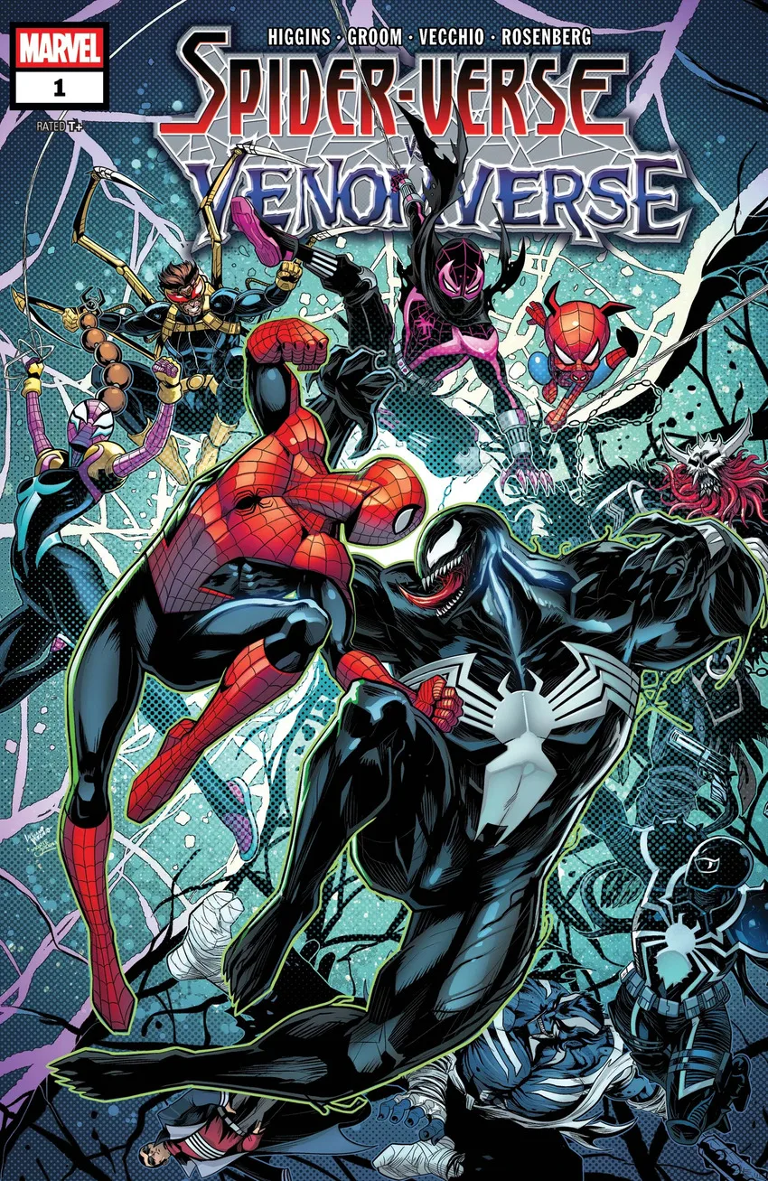 Spider-Verse vs. Venomverse #1 cover by Luciano Vecchio.