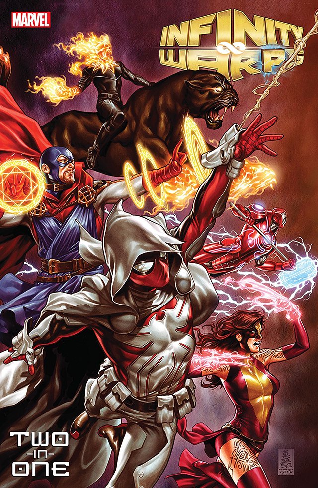 Infinity Warps: Two-In-One TPB cover by Mark Brooks.