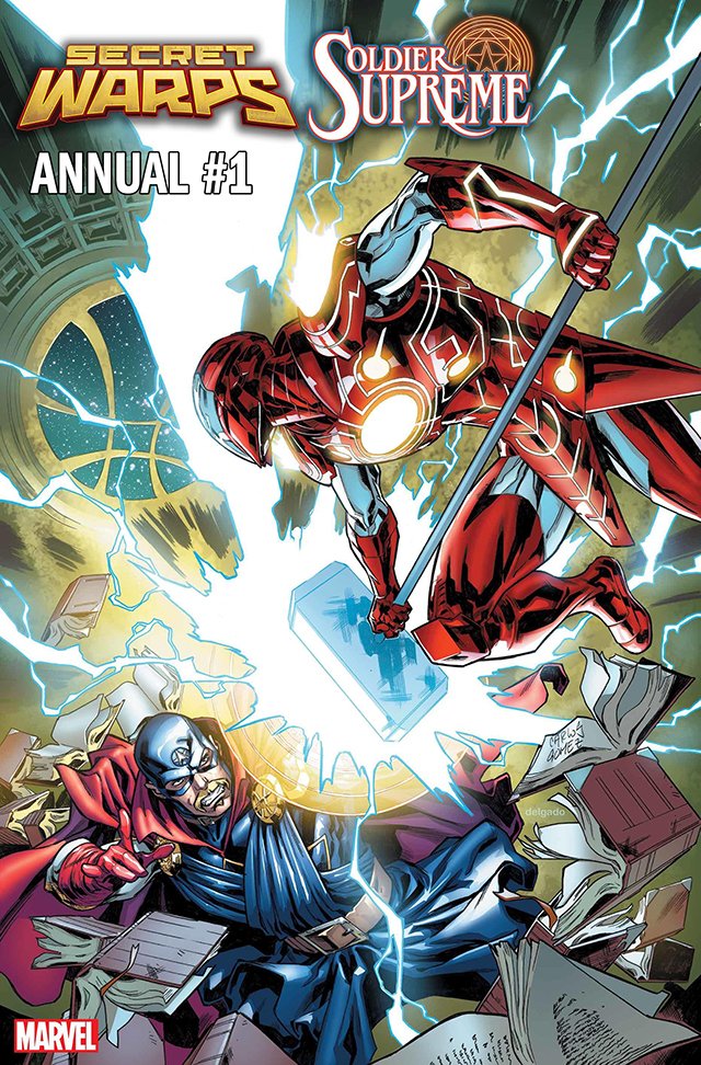 Secret Warps: Soldier Supreme Annual #1 cover by Carlos Gomez.