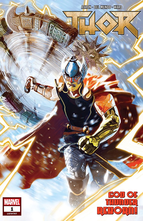 Thor (2018 series) #1 cover by Mike Del Mundo.