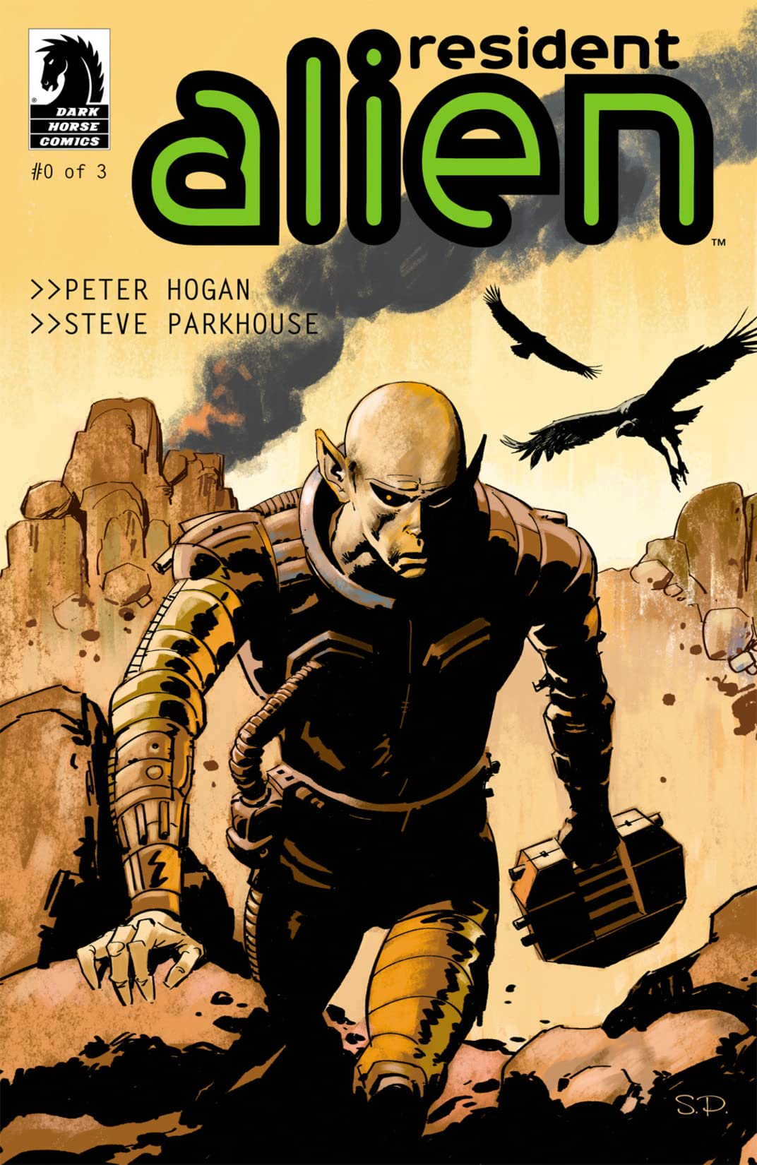 Resident Alien #0 cover by Steve Parkhouse.