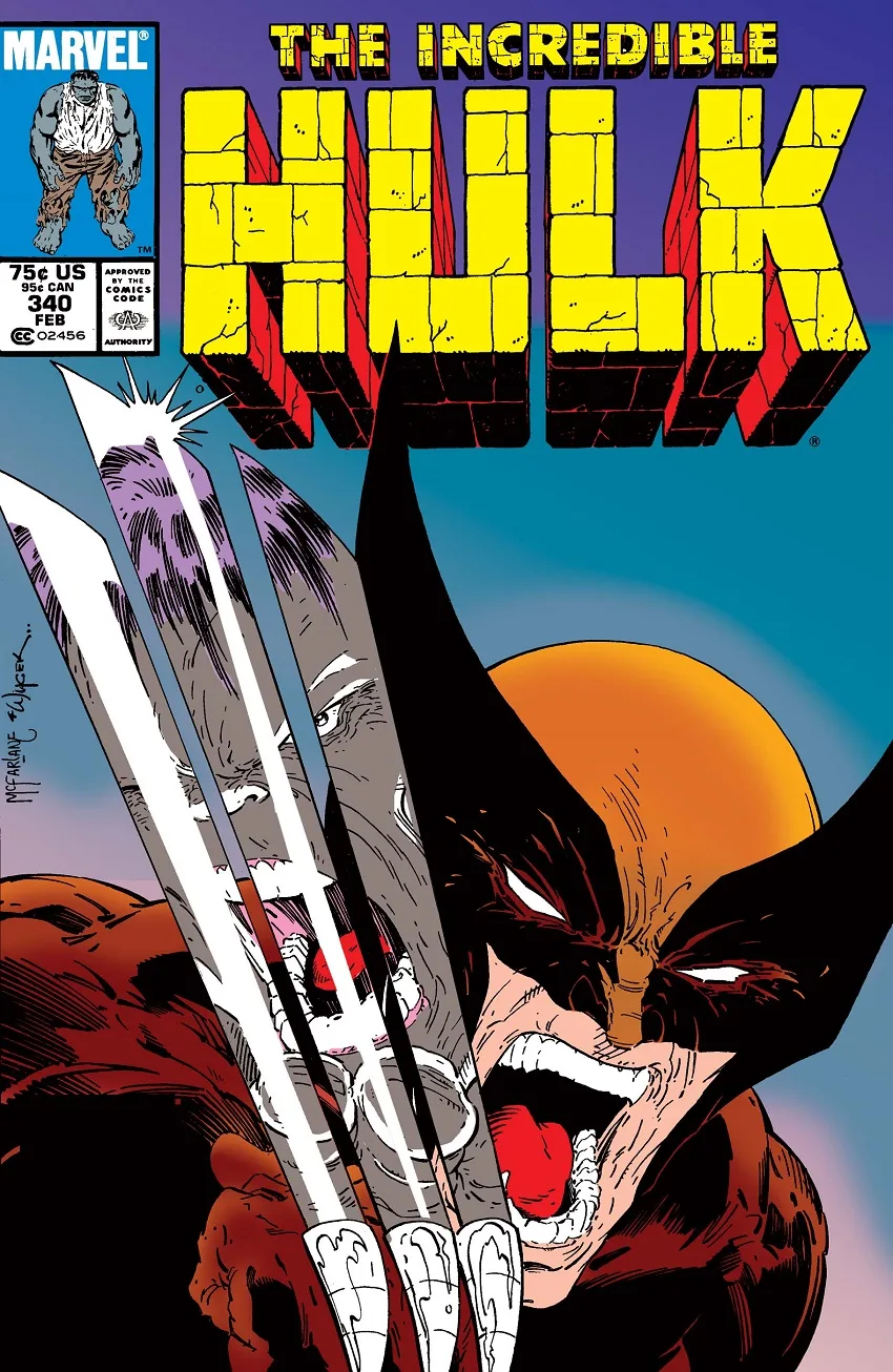The Incredible Hulk #340 cover by Todd McFarlane.