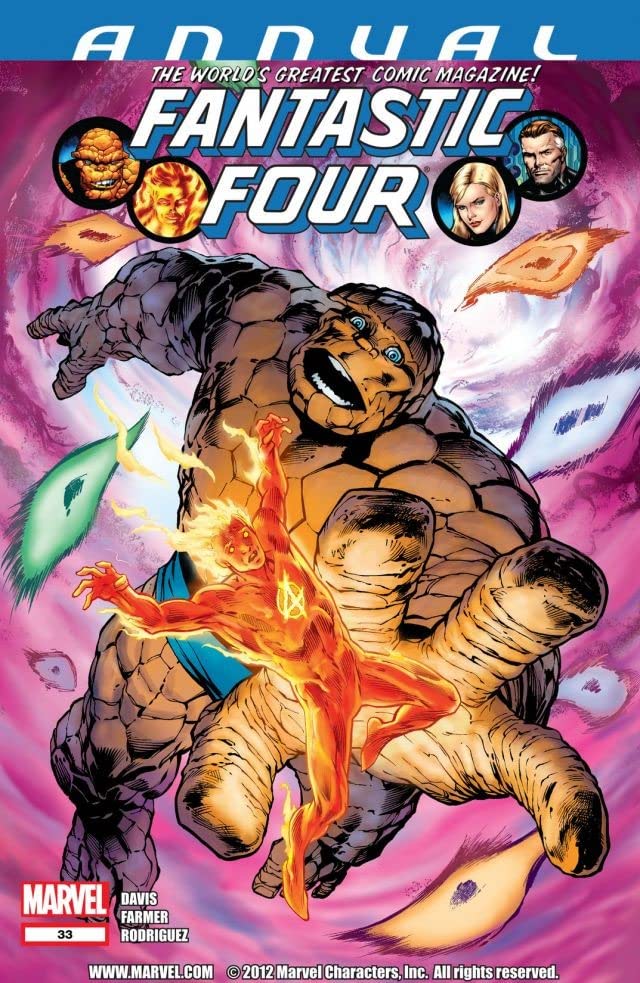 Fantastic Four Annual #33 cover by Alan Davis.