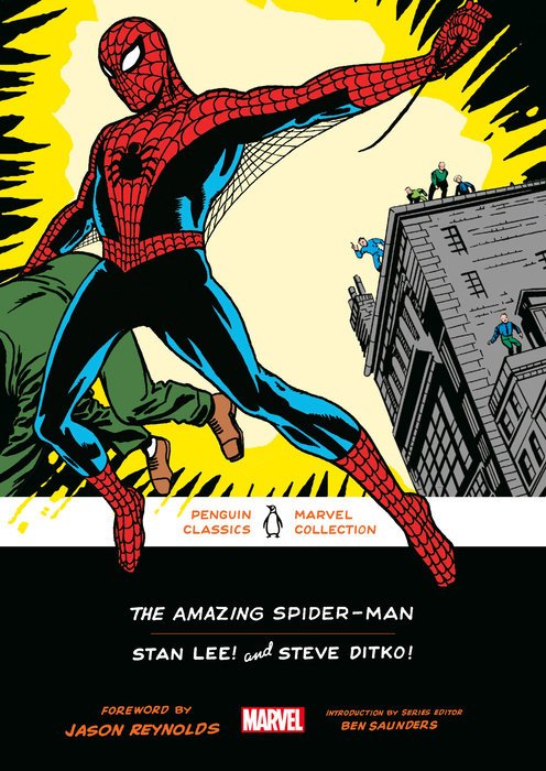 Penguin Classics Marvel Collection - The Amazing Spider-Man cover using Steve Ditko art from Amazing Fantasy #15.