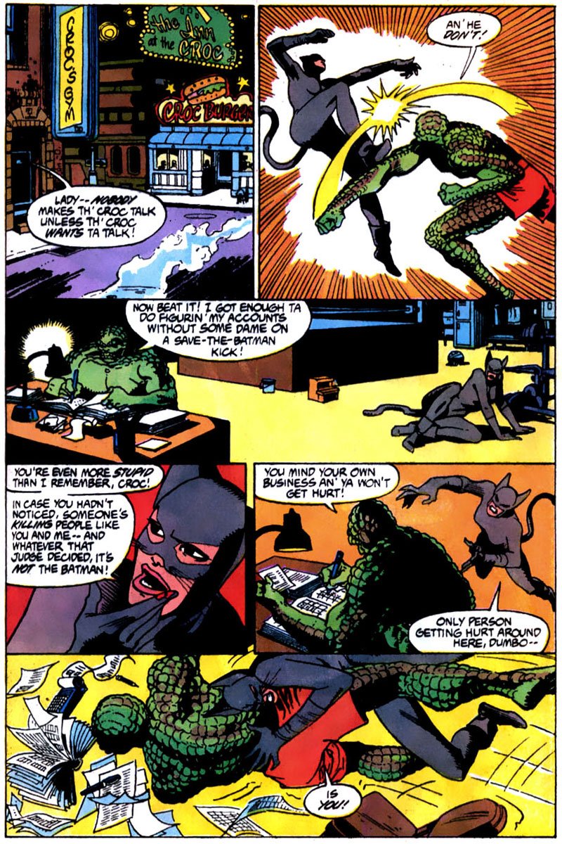 Batman Annual #15 art by Jim Fern, Steve Leialoha, and Adrienne Roy.