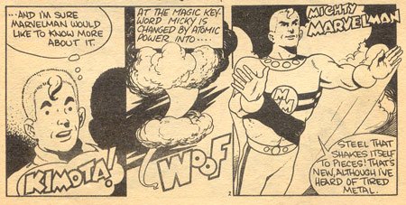Marvelman panels by Mick Anglo.