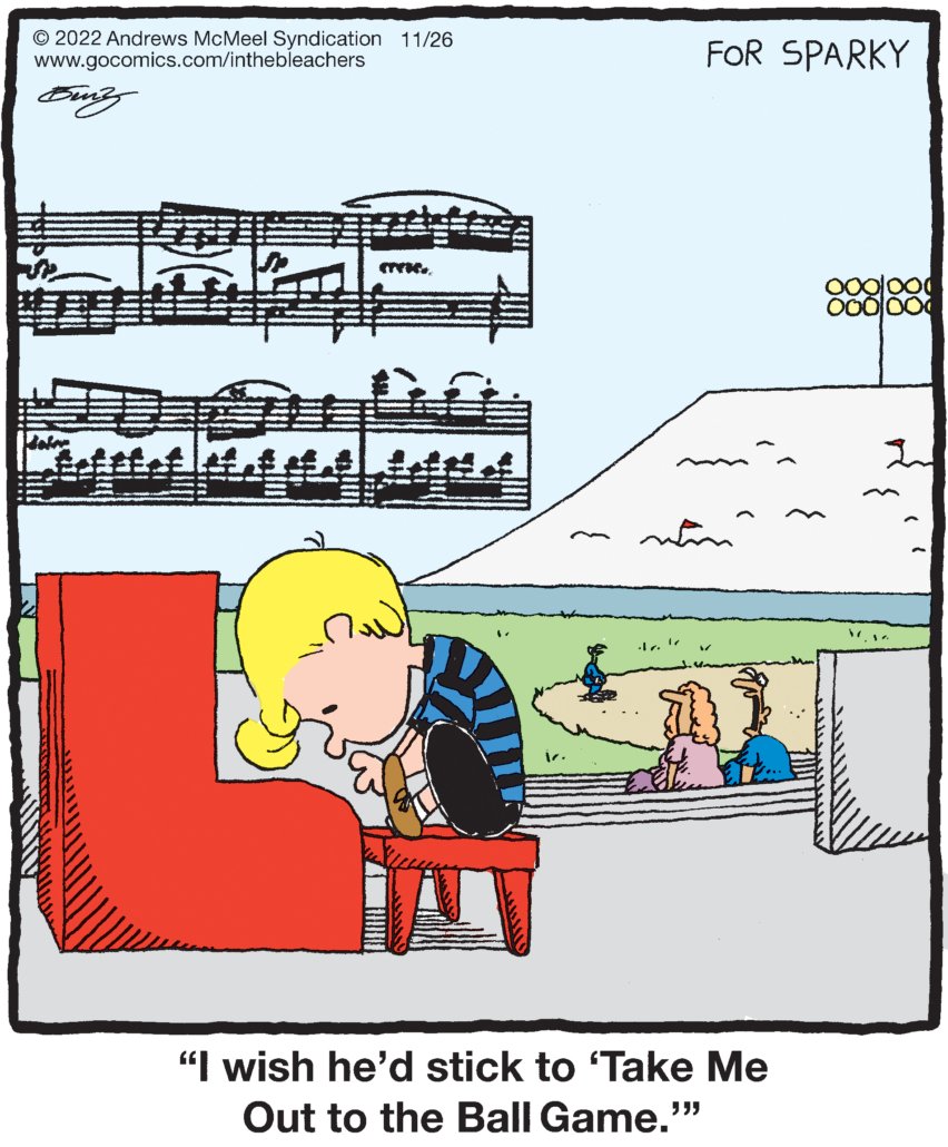 In The Bleachers (26/11/2022) by Ben Zeahringe.