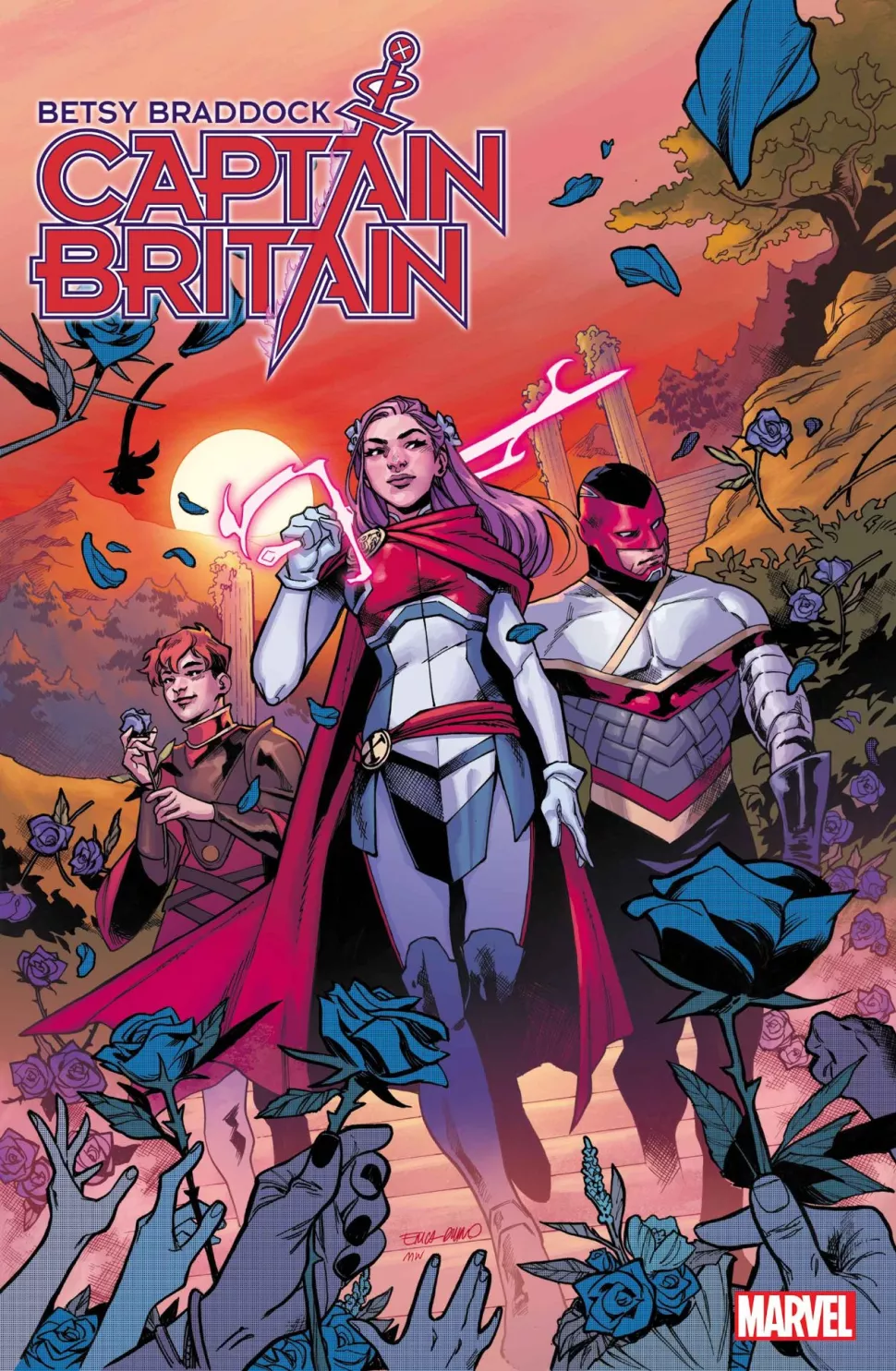 Betsy Braddock: Captain Britain #1 cover by Erica D'Urso.