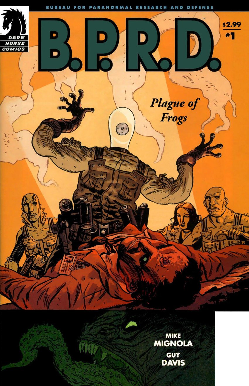 B.P.R.D.: Plague of Frogs #1 cover by Guy Davis.