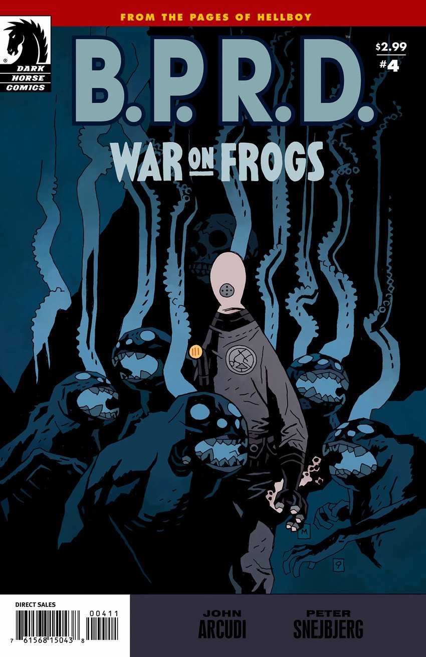 B.P.R.D.: War on Frogs #4 cover by Mike Mignola.