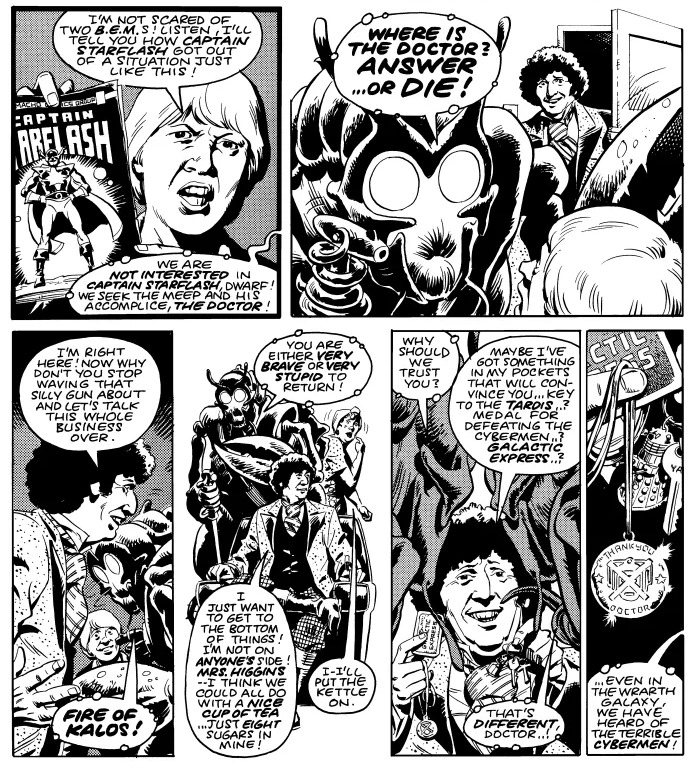 Doctor Who and the Star-Beast panels by Dave Gibbons.