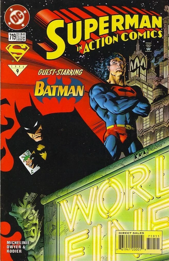 Action Comics #719 cover Kieron Dwyer, Denis Rodier, and Graphic Colorworks.