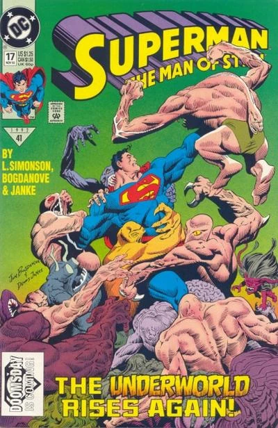 Superman: The Man of Steel #17 cover by Jon Bogdanove.