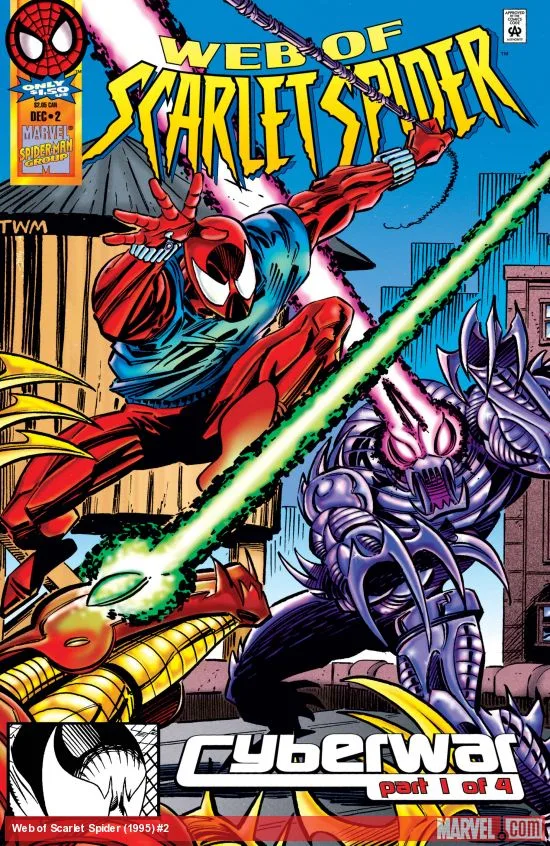 Web of Scarlet Spider #2 cover by Tom Morgan.