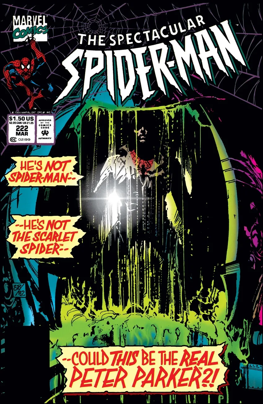 The Spectacular Spider-Man (1976 series) #222 cover by Sal Buscema and Bill Sienkiewicz.