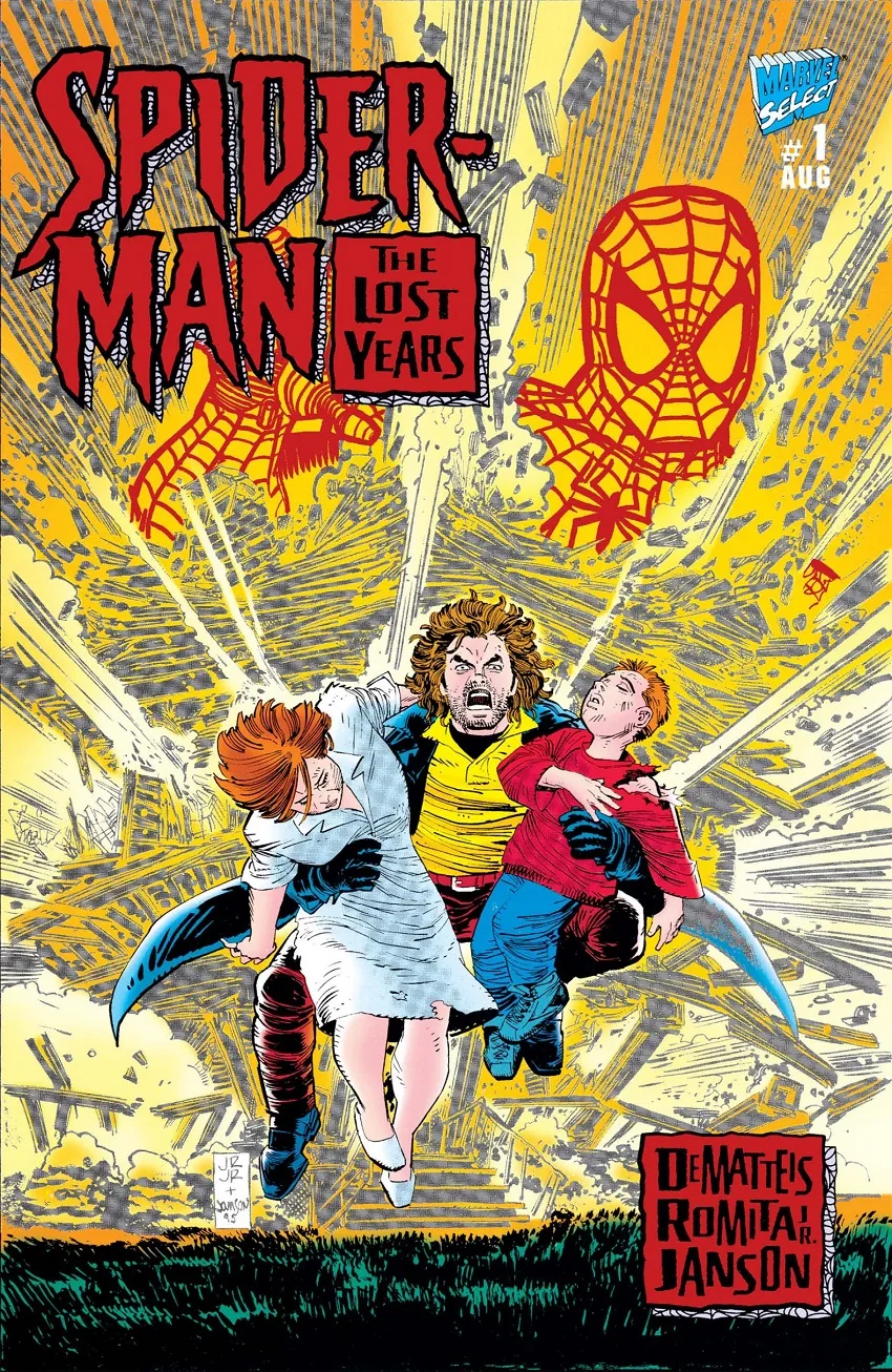 Spider-Man: The Lost Years #1 cover by John Romita Jr and Klaus Janson.