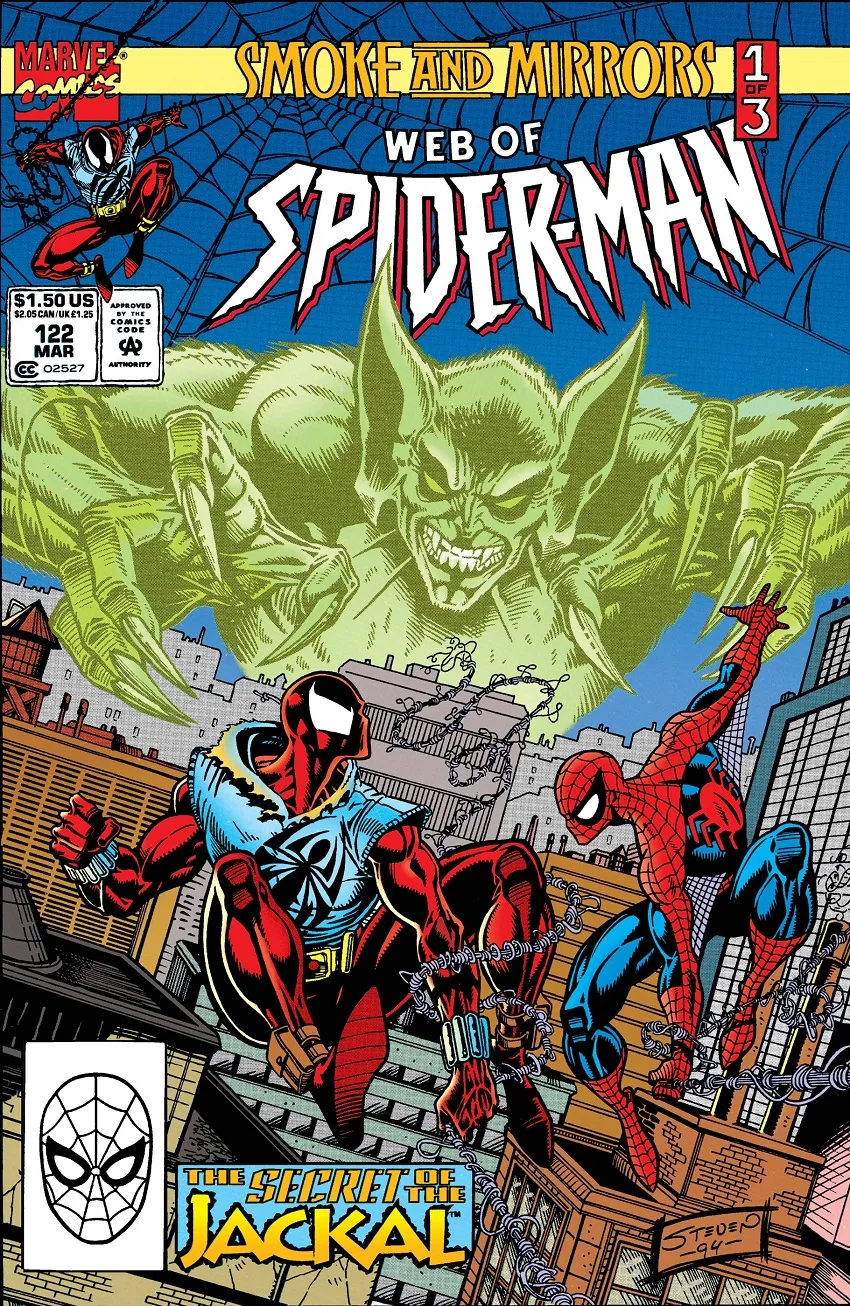 Web of Spider-Man (1985 series) #122 cover by Steven Butler.