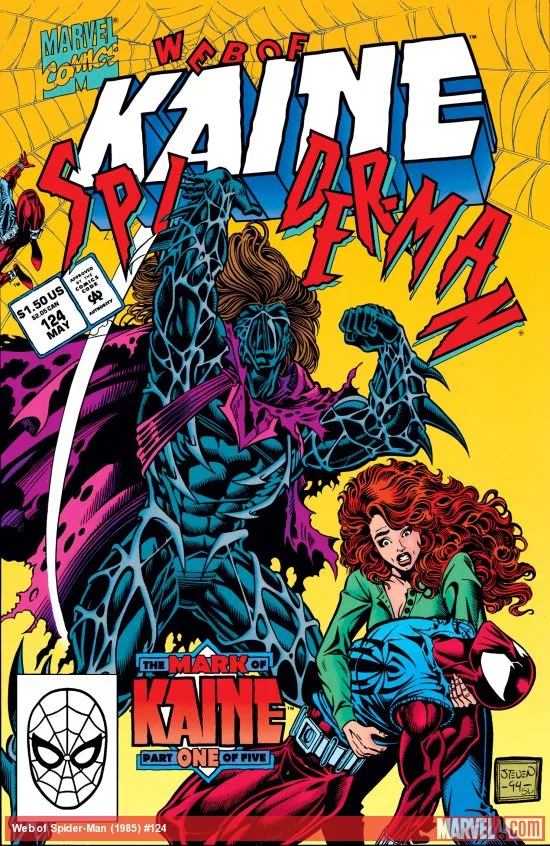 Web of Spider-Man (1985 series) #124 cover by Steven Butler.