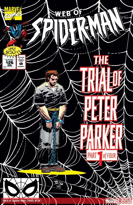 Web of Spider-Man (1985 series) #126 cover by John Romita Jr.