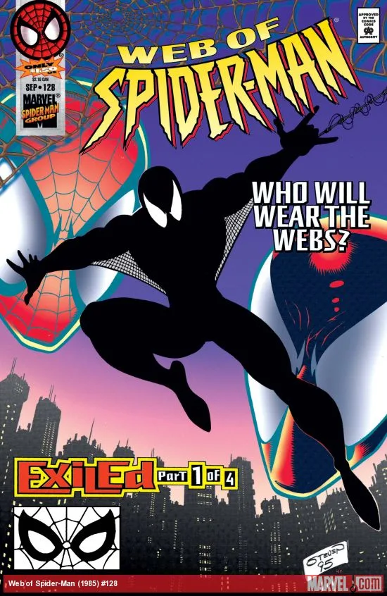 Web of Spider-Man (1985 series) #128 cover by Steven Butler.