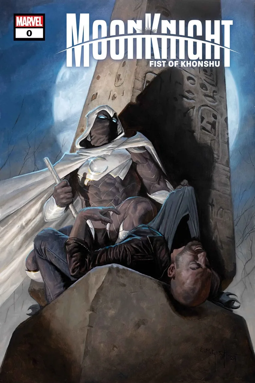 Moon Knight: Fist of Khonshu (2024 series) #0 cover by E.M. Gist.