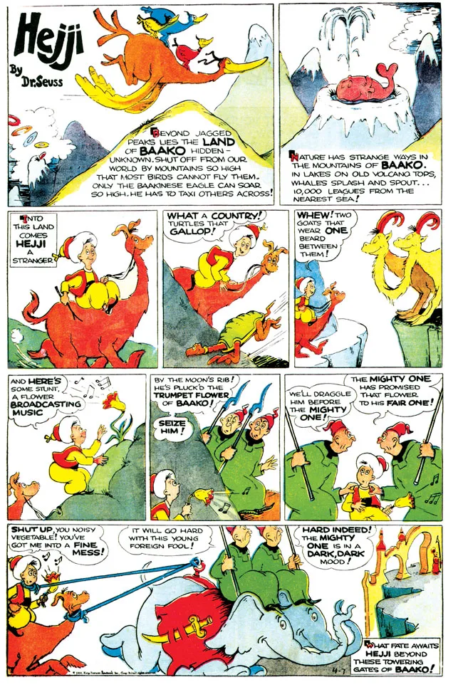 Hejji page by Dr. Seuss.
