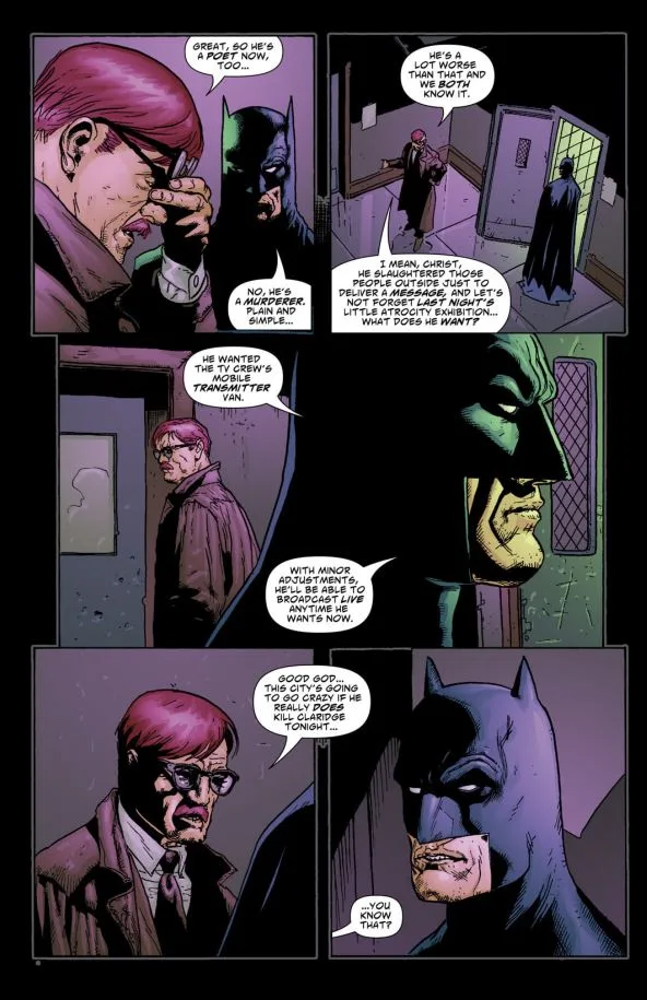 Batman: The Man Who Laughs page by Doug Mahnke and Dave Baron.