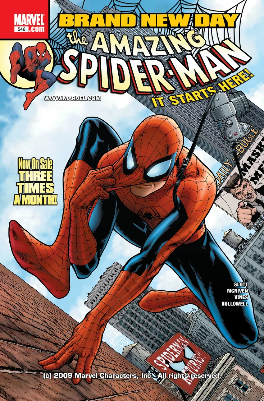 Amazing Spider-Man #546 cover by Steve McNiven.
