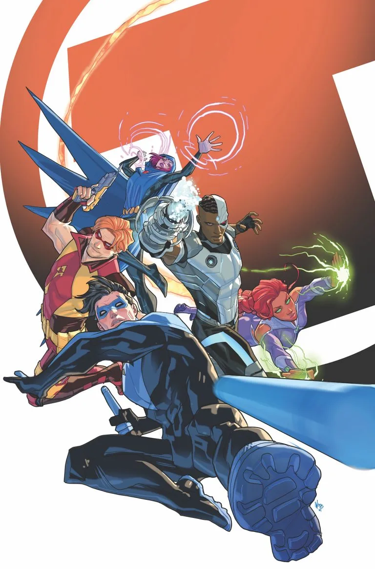 Titans (2023 series) #16 cover by Pete Woods.