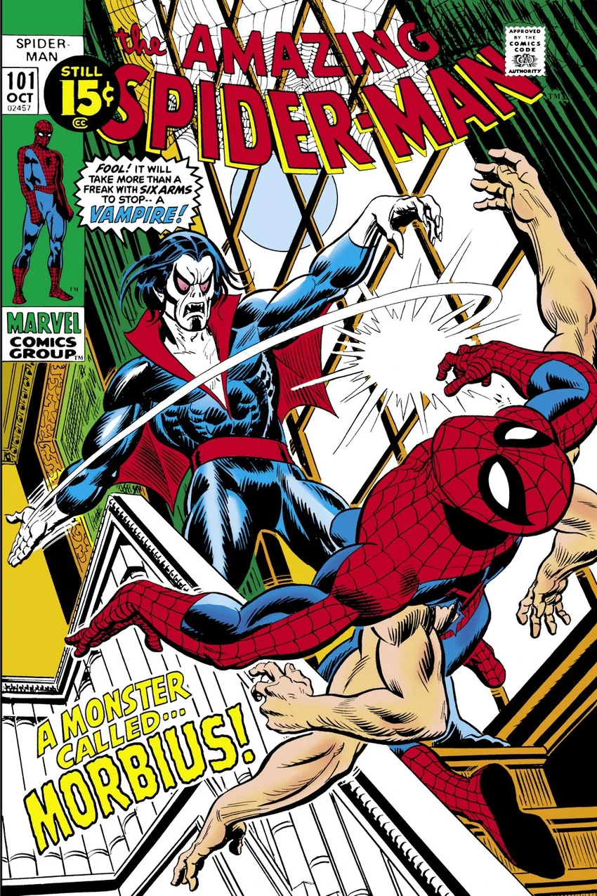 Amazing Spider-Man #101 cover by Gil Kane, John Romita Sr, and Sam Rosen.