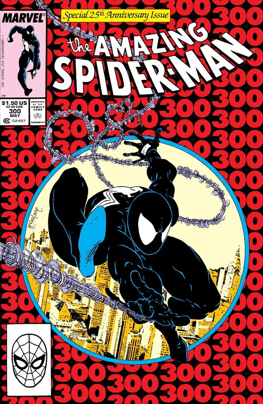 Amazing Spider-Man #300 cover by Todd McFarlane.