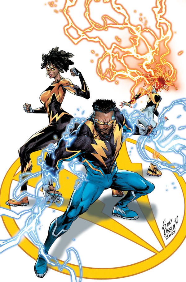 Black Lightning (2024 series) #1 cover by Fico Ossio.