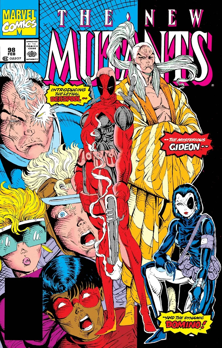 New Mutants #98 cover by Rob Liefeld.