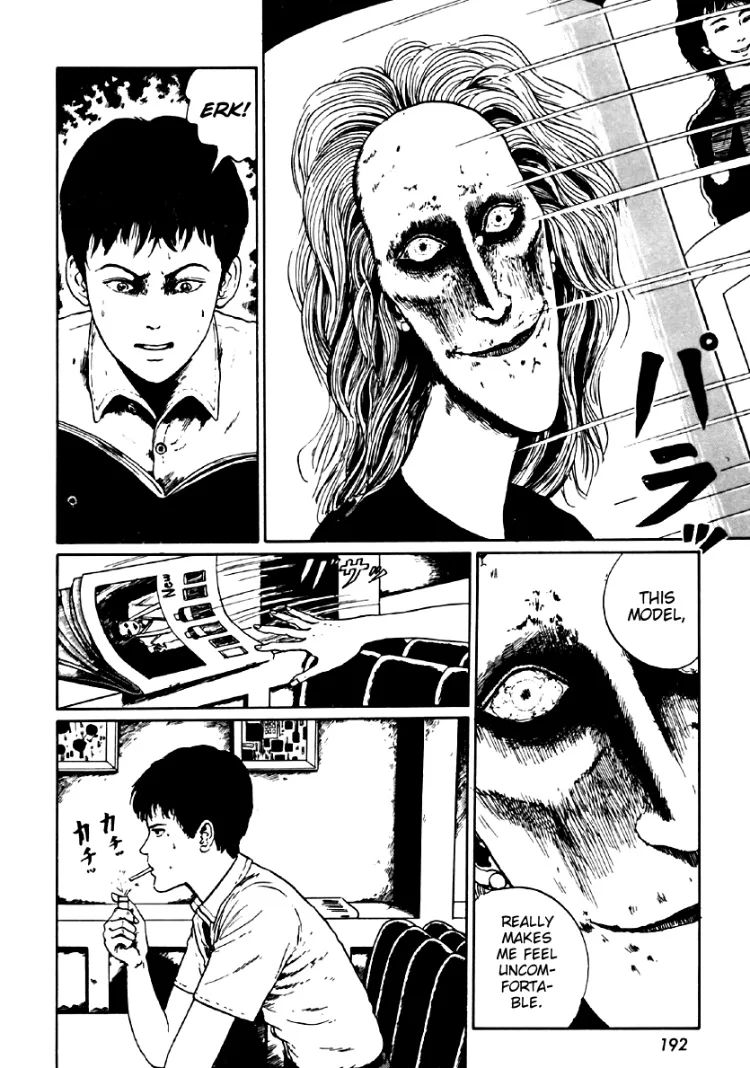 Fashion Model by page by Junji Ito.