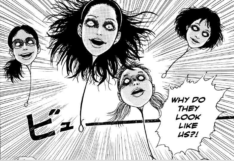 The Hanging Balloons art by Junji Ito.