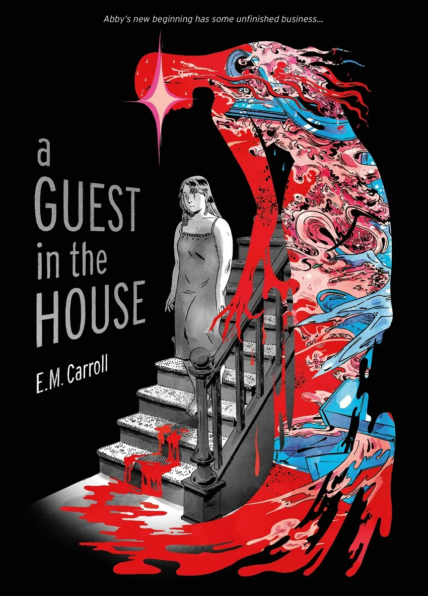 A Guest in the House cover by E.M. Carroll.
