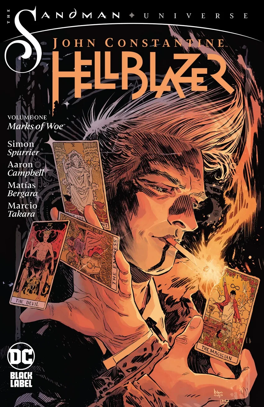 John Constantine: Hellblazer Volume 1: Marks of Love cover by Bilquis Evely and Mat Lopes.
