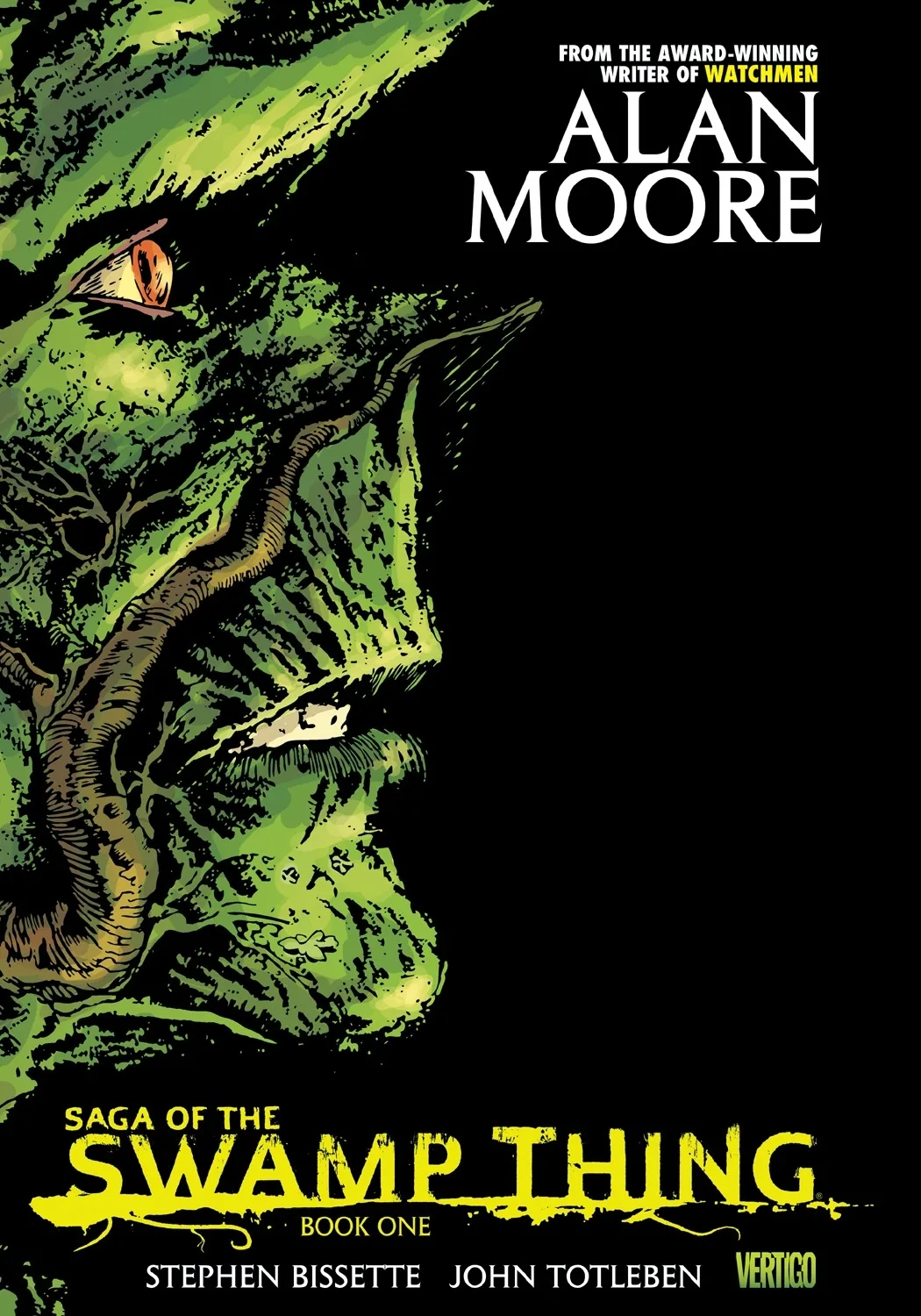 The Saga of the Swamp Thing Book One cover by Stephen Bissette.