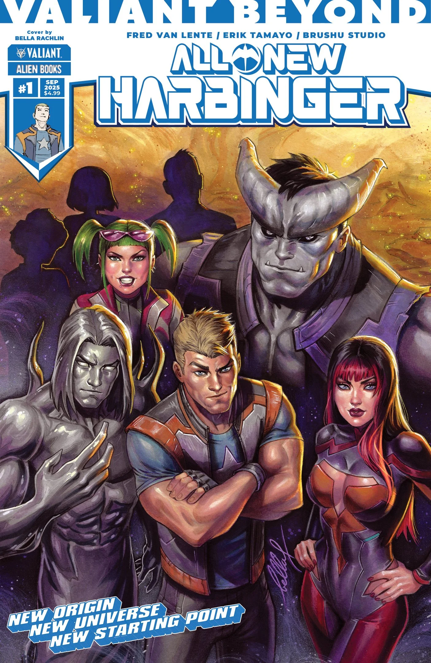 Valiant Beyond: All-New Harbinger #1 cover A by Bella Rachlin.