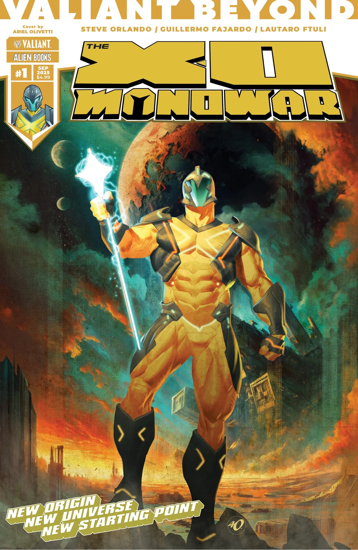 Valiant Beyond: The X-O Manowar #1 cover A Ariel Olivetti.