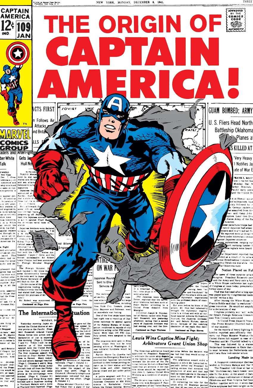 Captain America #109 cover by Jack Kirby.