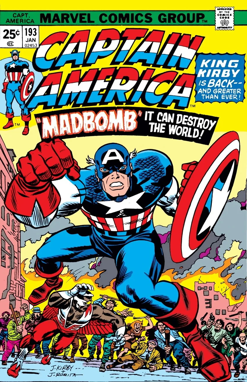 Captain America #193 cover by Jack Kirby and John Romita Sr.