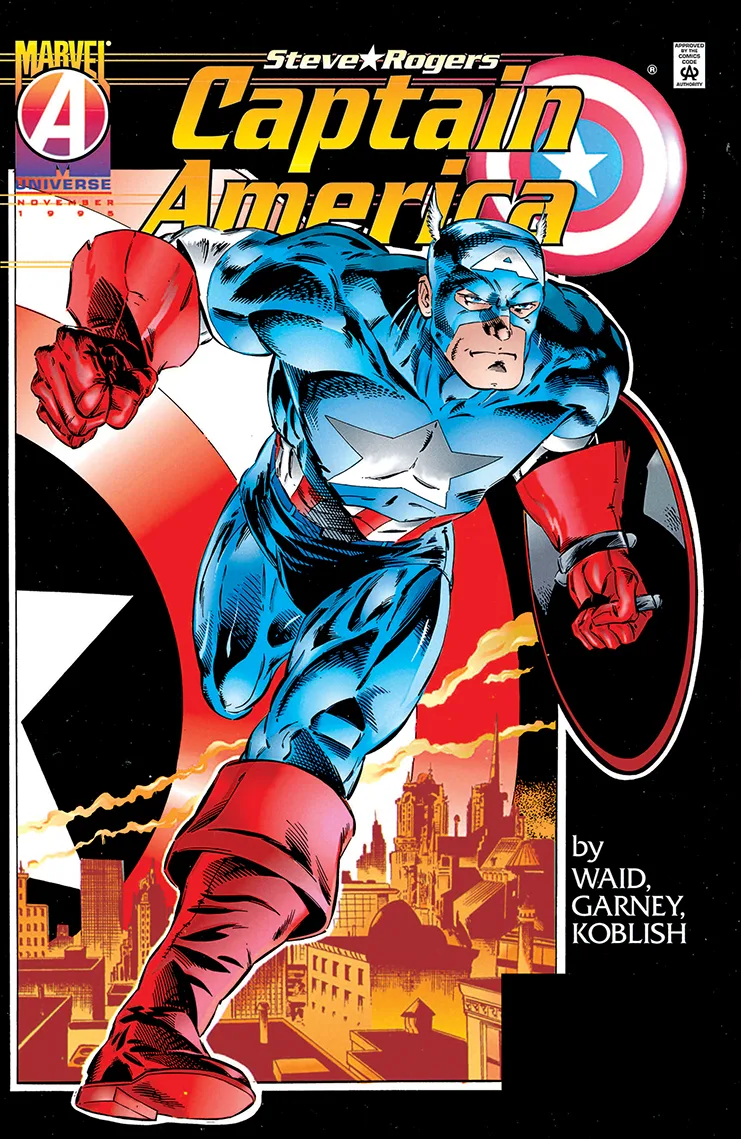 Captain America #445 cover by Ron Garney.