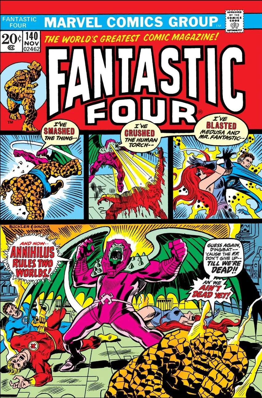 Fantastic Four (1961 series) #140 cover by Rich Buckler, Frank Giacoia, and Danny Crespi.