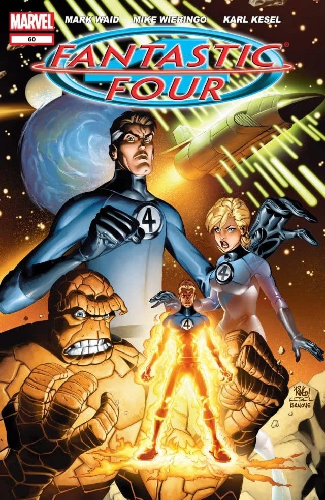 Fantastic Four (1998 series) #60 cover by Mike Wieringo, Karl Kesel, and Richard Isanove.
