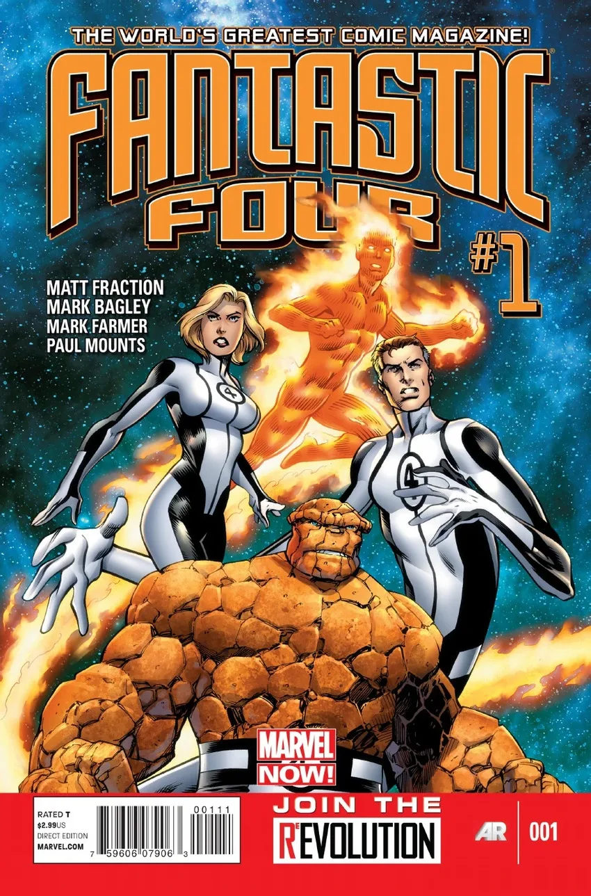 Fantastic Four (2012 series) #1 cover by Mark Bagley.