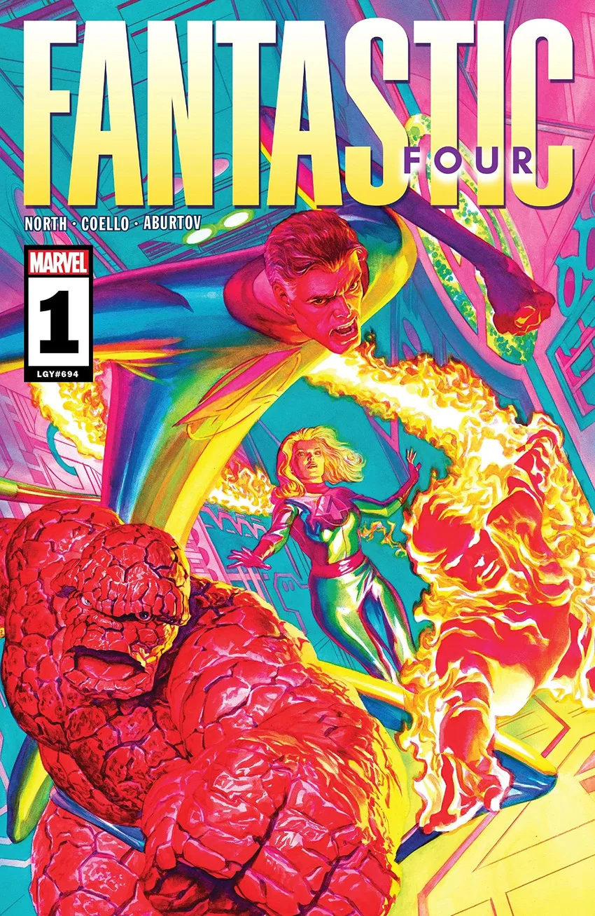 Fantastic Four (2023 series) #1 cover by Alex Ross.