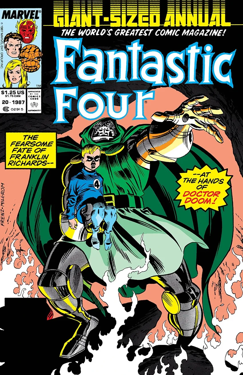 Fantastic Four Annual #20 cover by Ron Frenz and Al Milgrom.
