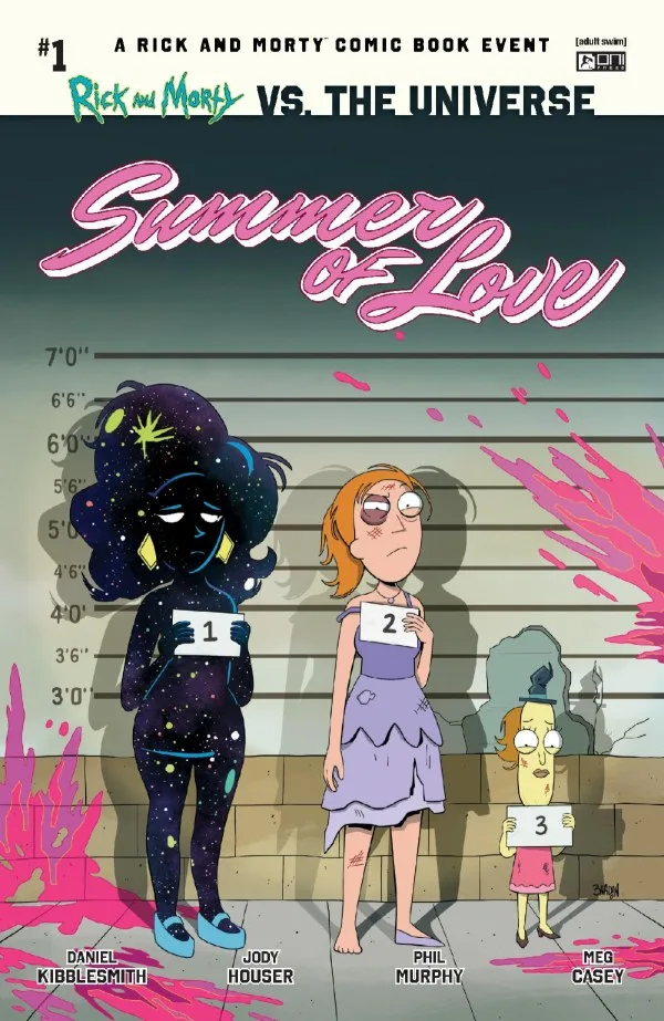 Rick and Morty Vs. The Universe: Summer of Love #1 cover by Dave Bardin.