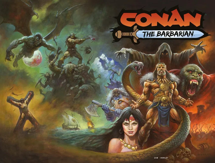 Conan the Barbarian (2023 series) #25 wraparound cover by Alex Horley.